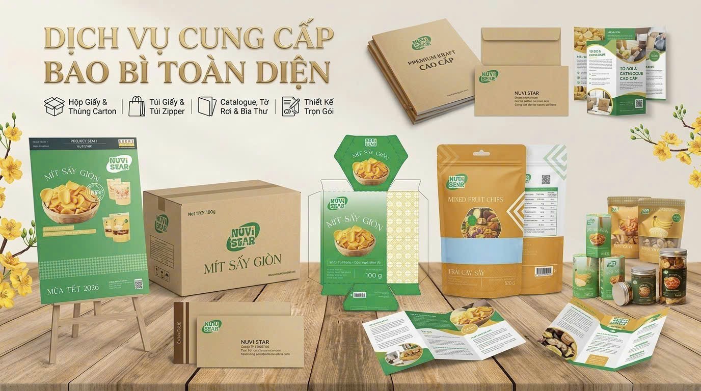 Trọn Gói Bao Bì & Ấn Phẩm Thương Hiệu – Thiết Kế & In Ấn