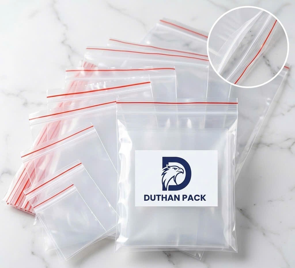 Túi Zipper chỉ đỏ