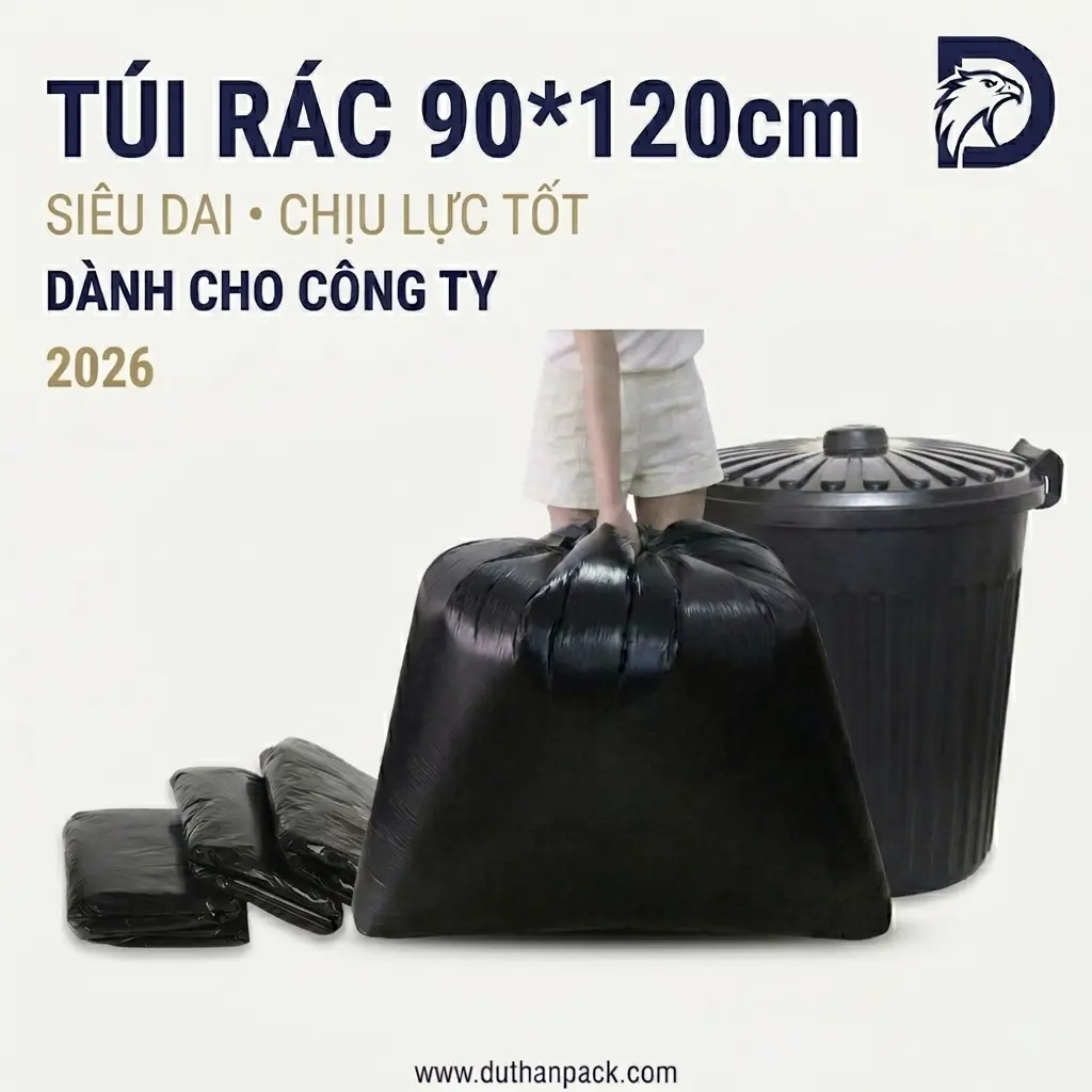 Túi Rác Công Nghiệp 90x120cm Dạng Rời